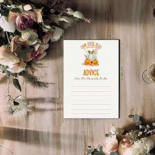 Carte D'accompagnement Notre petit jeu de conseils de Baby shower Boo