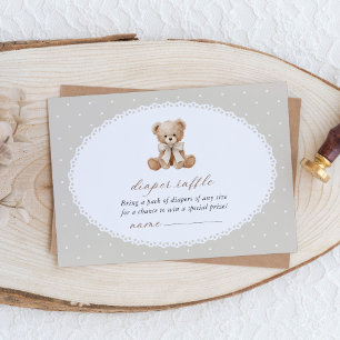 Carte D'accompagnement Nounours, Arc, Points beige, Tirage de couches-cul