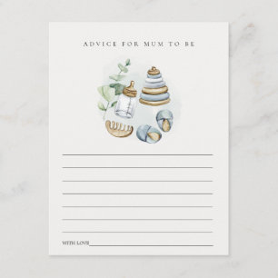 Carte D'accompagnement Nourriture bleue Conseils essentiels pour le Baby