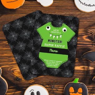 Carte D'accompagnement "Nous avons créé un monstre" Baby shower Halloween