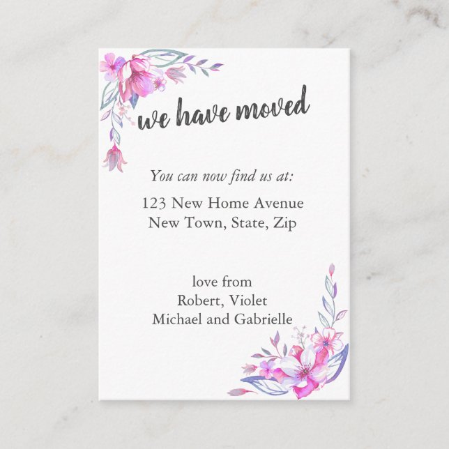 Carte D'accompagnement Nous avons déménagé - Photo personnalisée et nouve (Devant)