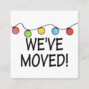 Carte D'accompagnement Nous avons déplacé des lumières d'arbre de Noël