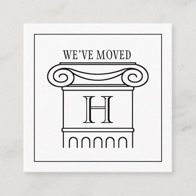 Carte D'accompagnement Nous avons déplacé Insérer une colonne ionique mod (Devant)