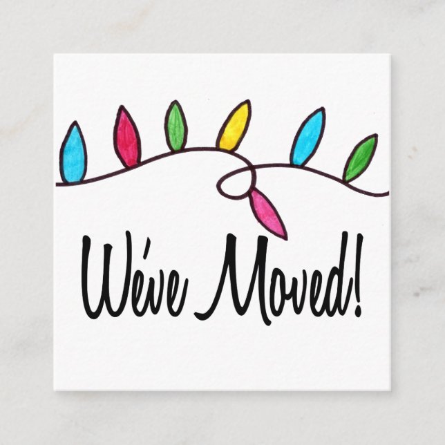 Carte D'accompagnement Nous avons déplacé les lumières des arbres de Noël (Devant)