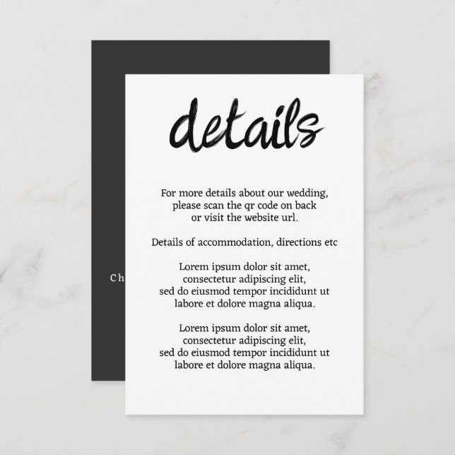 Carte D'accompagnement Nous Dirons Je Moo Vache Mariage QR Code (Devant / Derrière)