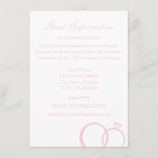 Carte D'accompagnement Nous faisons Mariage (Devant)