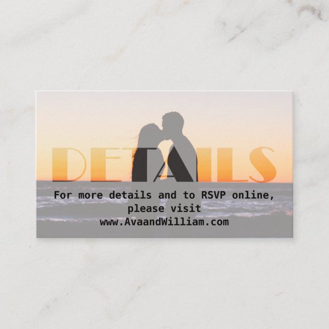 Carte D'accompagnement Nous faisons - Mariage d'été - Détails (Devant)