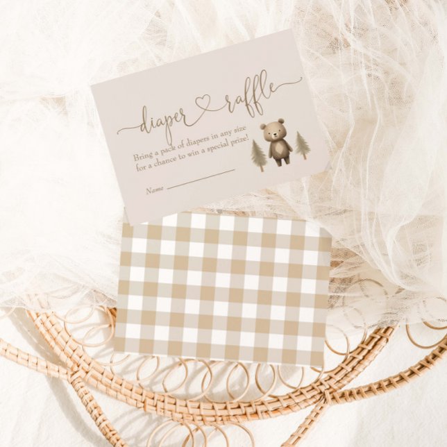 Carte D'accompagnement Nous Pouvons À Peine Attendre Le Raffle De L'Ours  (Créateur téléchargé)