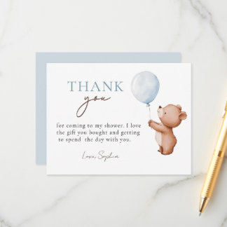 Carte D'accompagnement Nous pouvons à peine attendre Ourson en peluche Ba