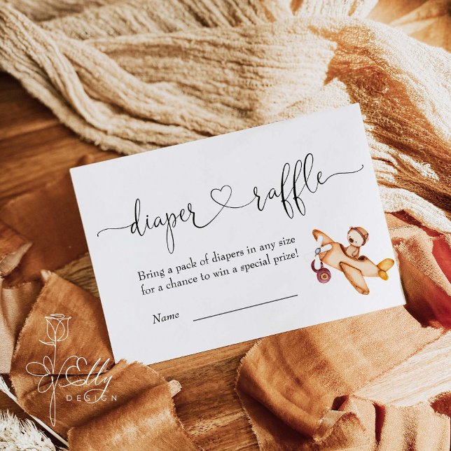 Carte D'accompagnement Nous Pouvons Attendre Attente Aéronef Bear Diaper  (Créateur téléchargé)