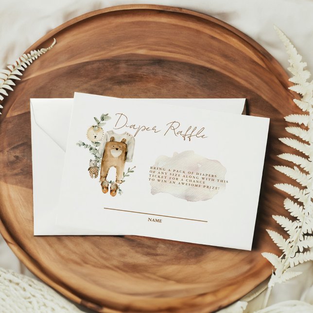 Carte D'accompagnement Nous Pouvons Attendre De Près Boho Diaper Raffin E (Créateur téléchargé)