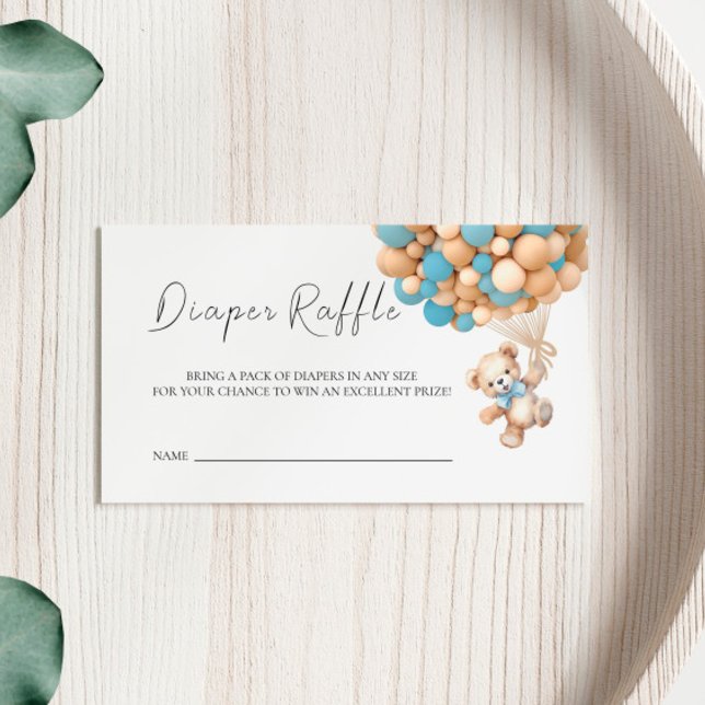 Carte D'accompagnement Nous Pouvons Attendre Teddy Billet Balloon Raffle (Créateur téléchargé)