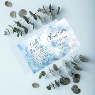 Carte D'accompagnement Nous sommes sur le nuage neuf livres de Baby showe