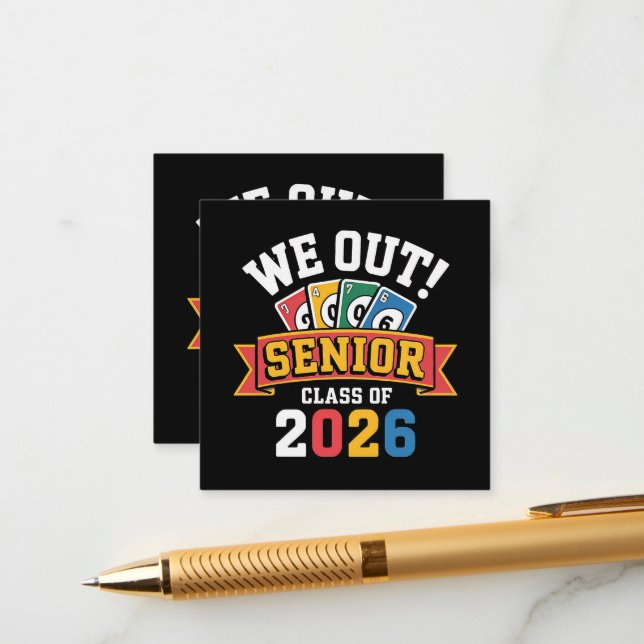 Carte D'accompagnement Nous sortons de la promotion 2026 (Devant/Arrière en situation)