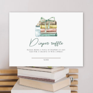 Carte D'accompagnement Nouveau Baby shower de chapitre Raffin de couches