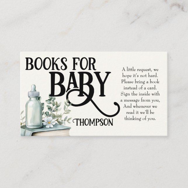 Carte D'accompagnement Nouveau chapitre commence Baby shower Fleur sauvag (Devant)