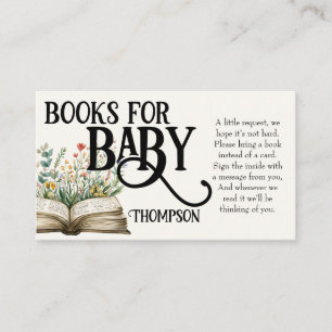 Carte D'accompagnement Nouveau chapitre commence Baby shower Fleur sauvag