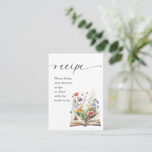 Carte D'accompagnement Nouveau Chapitre Livre Floral Recette de Fête de M