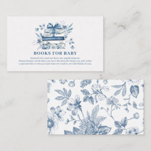 Carte D'accompagnement Nouveau chapitre livres de baby shower chinoiserie