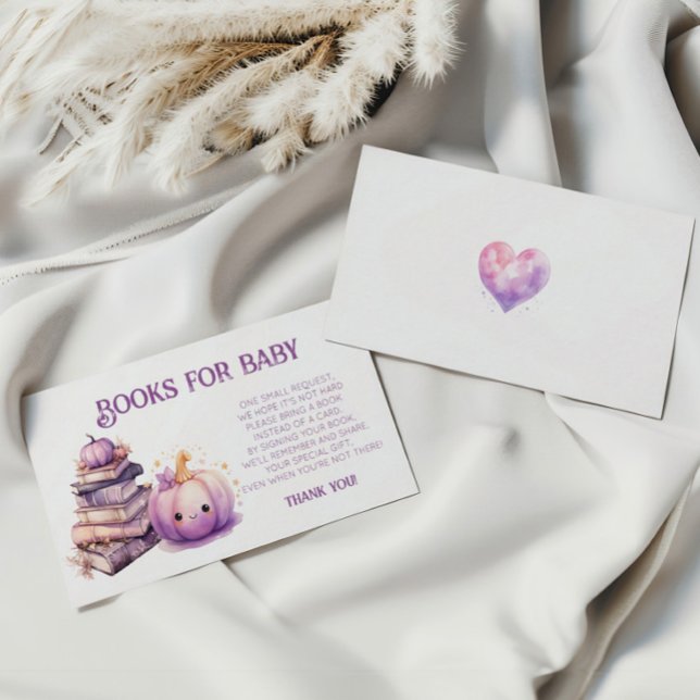 Carte D'accompagnement Nouveau Chapitre Petits livres Citrouilles pour Bé (Créateur téléchargé)