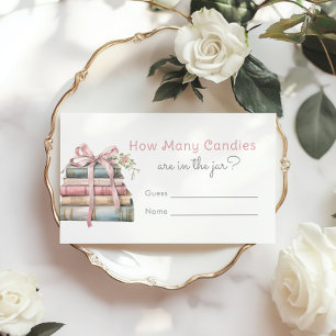 Carte D'accompagnement Nouveau chapitre Ruban rose Combien de bonbons jeu