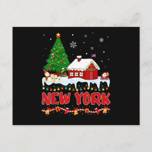 Carte D'accompagnement Nouveau Pyjama Lumineux de l'Arbre de Noël de l'Ét