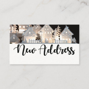 Carte D'accompagnement Nouvelle adresse Maisons de Noël illuminées