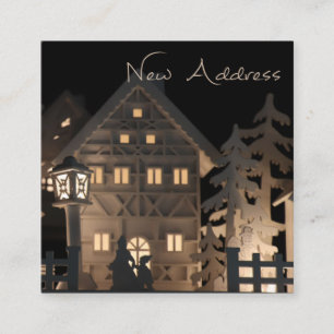 Carte D'accompagnement Nouvelle adresse Maisons de Noël illuminées