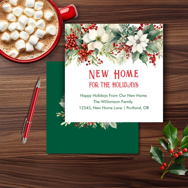 Carte D'accompagnement Nouvelle Maison Pour Les Vacances Déménager Faire- (Créateur téléchargé)