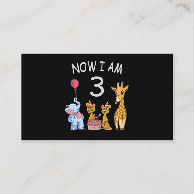 Carte D'accompagnement Now I le 3e jour du Birthday (Devant)