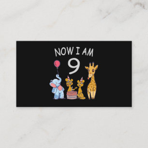 Carte D'accompagnement Now I le 9e anniversaire du Birthday
