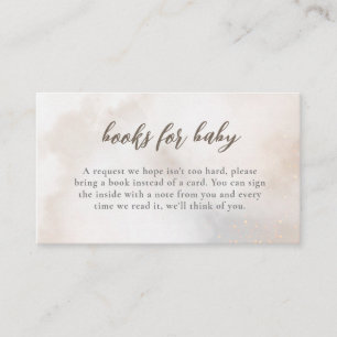 Carte D'accompagnement Nuages d'aquarelle Livres pour Baby shower