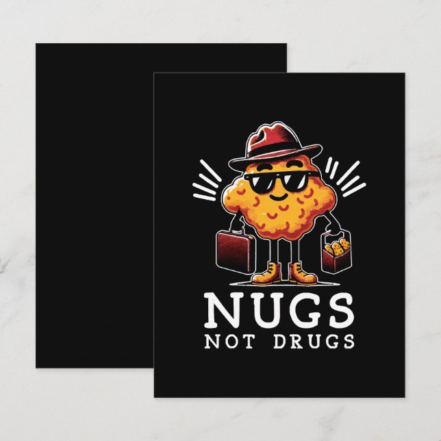 Carte D'accompagnement Nuggets Croustillants Pas de Drogue (Devant / Derrière)