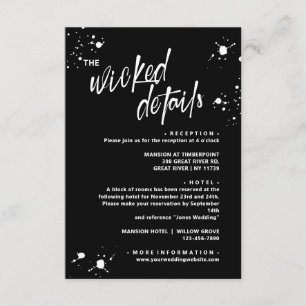 Carte D'accompagnement Nuit d'Halloween de la Mariage vivante