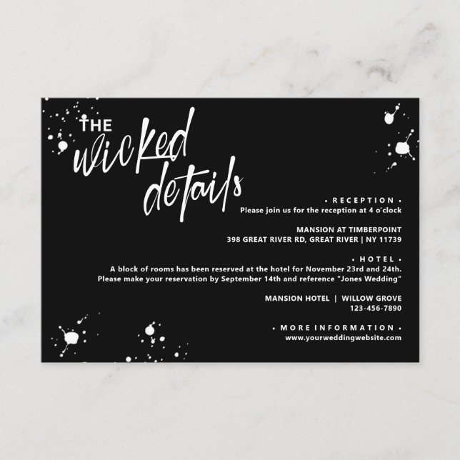 Carte D'accompagnement Nuit d'Halloween de la mer Détails (Devant)