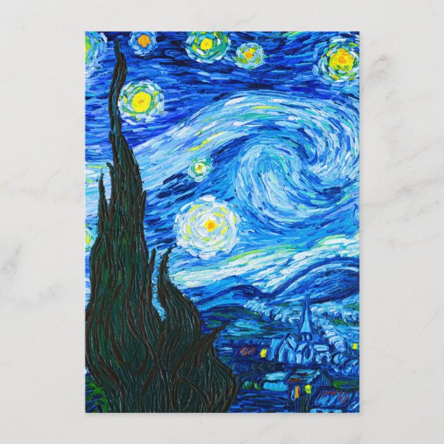 Carte D'accompagnement Nuit Van Gogh Starry (Devant)