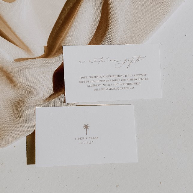 Carte D'accompagnement OASIS Beach Marier Une Note Sur Les Dons (Créateur téléchargé)