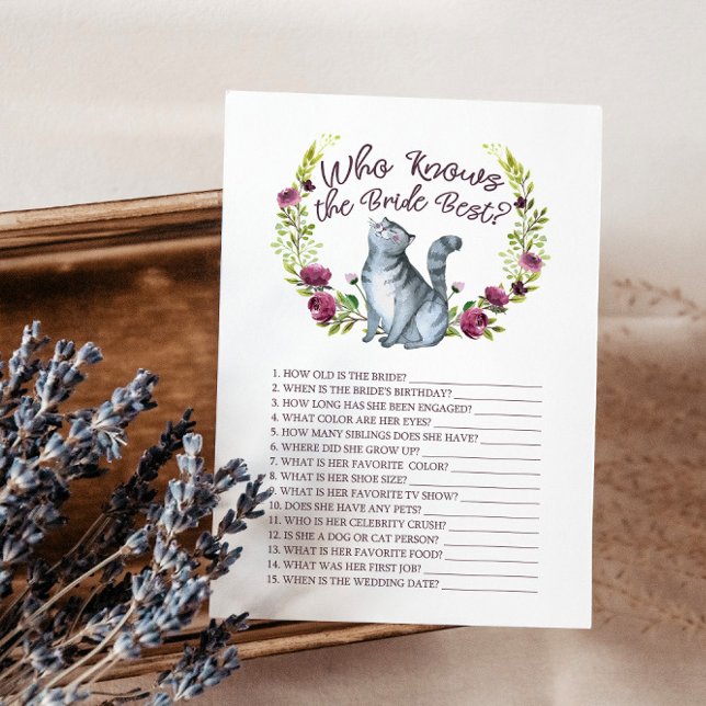 Carte D'accompagnement Obtenir Meowied Qui connaît la mariée meilleure ca (Créateur téléchargé)