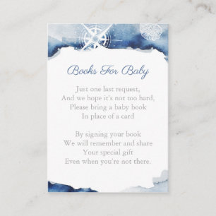 Carte D'accompagnement Ocean Adventure Baby shower Apportez Un Livre Pour
