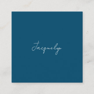 Carte D'accompagnement Ocean Blue Plain élégant moderne minimaliste Nom