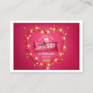 Carte D'accompagnement offre spéciale vente valentine's day jusqu'à 50 de