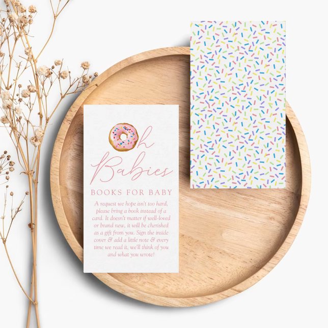 Carte D'accompagnement Oh Babies Donut Saupoudrer Baby shower Demande de  (Créateur téléchargé)
