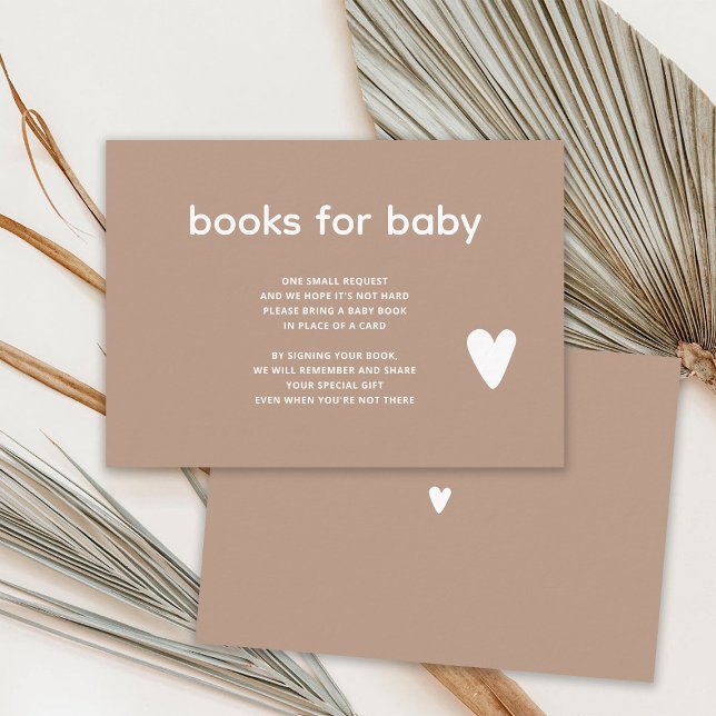 Carte D'accompagnement Oh Baby Beige Neutral Livres pour bébé (Créateur téléchargé)