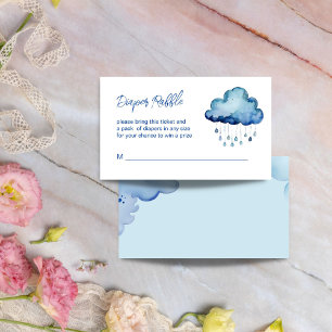 Carte D'accompagnement Oh Baby cloud baby shower diaper raffle
