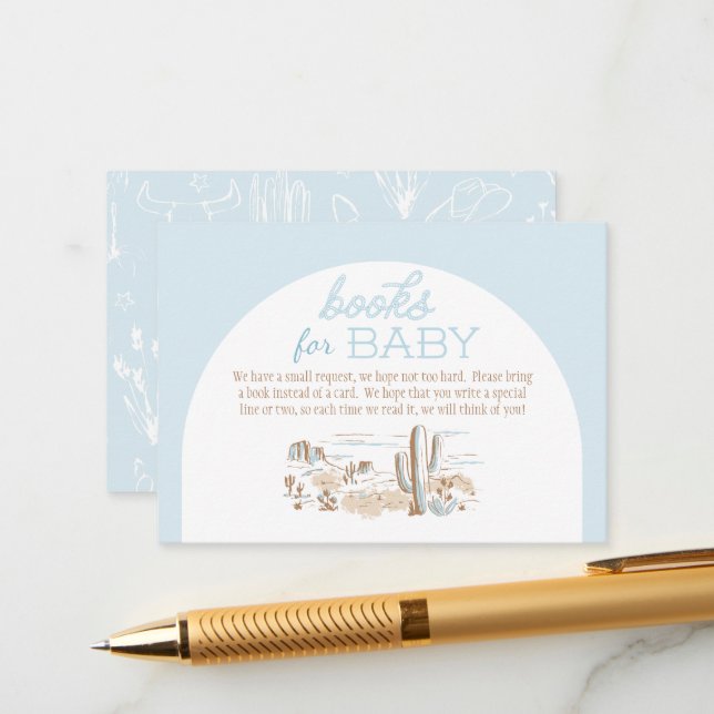 Carte D'accompagnement Oh Baby Cowboy Books for Baby (Devant/Arrière en situation)