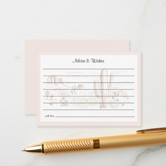 Carte D'accompagnement Oh Baby Cowgirl Shower Advice and Wishes (Devant/Arrière en situation)