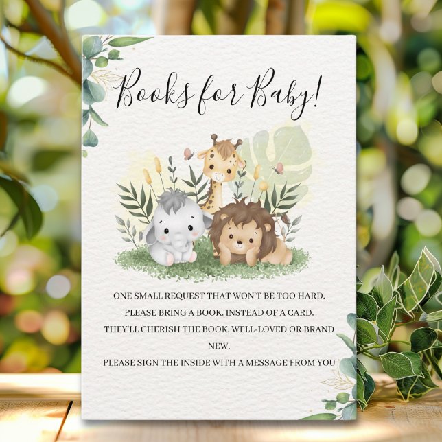 Carte D'accompagnement Oh Baby Jungle Animals Baby Shower (Créateur téléchargé)