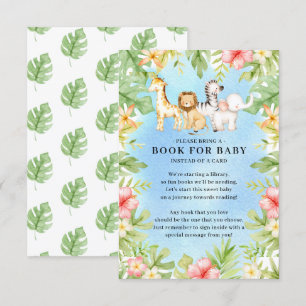 Carte D'accompagnement Oh Baby Jungle Baby shower Book for Baby Enclosur