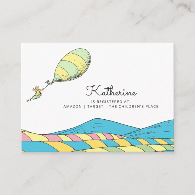 Carte D'accompagnement Oh, Baby, les endroits où tu iras Baby shower (Devant)