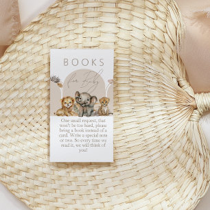 Carte D'accompagnement Oh Baby Safari Animaux Boho Baby showers livres